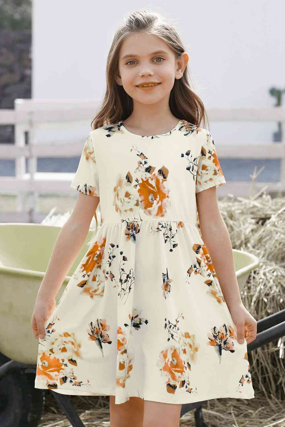 Shiying – robe courte pour filles européennes et américaines, nouvelle collection automne et hiver, manches longues, imprimé Floral, ample, courte