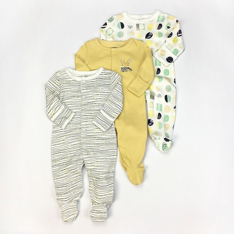 Three-piece Baby Foot-wrapped One-piece Long-sleeved Fart Dress Gift Box