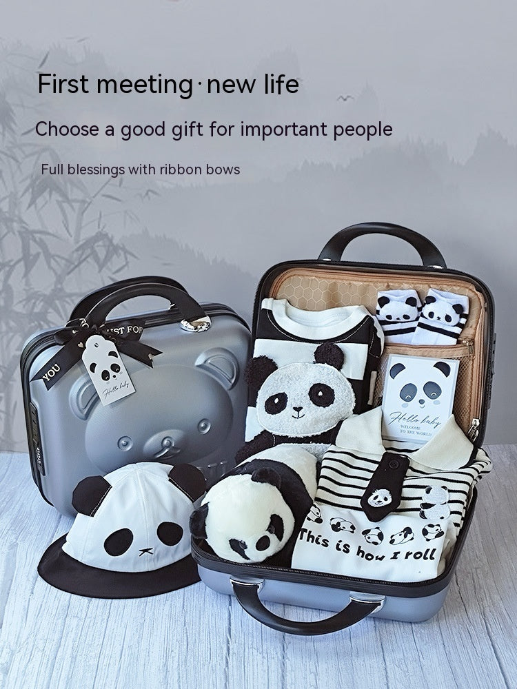 Paquete de regalo para bebé Panda Four Seasons Traje de ropa de algodón puro