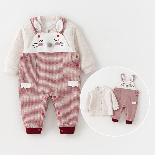 Baby thin cotton bib two-piece suit