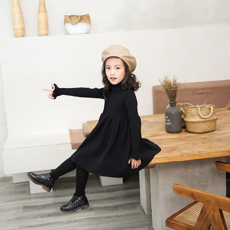 Robes pour filles en tricot pour grands enfants