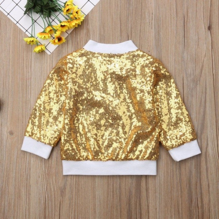 Clothes Children Kids Jacket Coat Baby Girl Girls White Gold