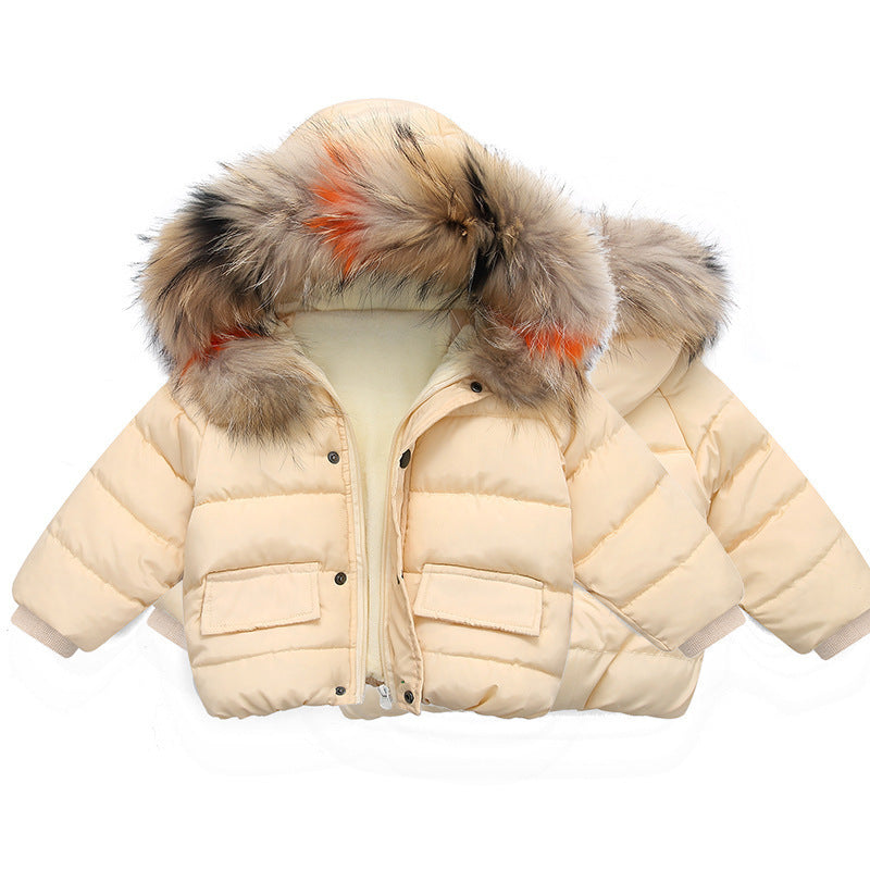 Manteau en coton rembourré main bébé fille 1 an