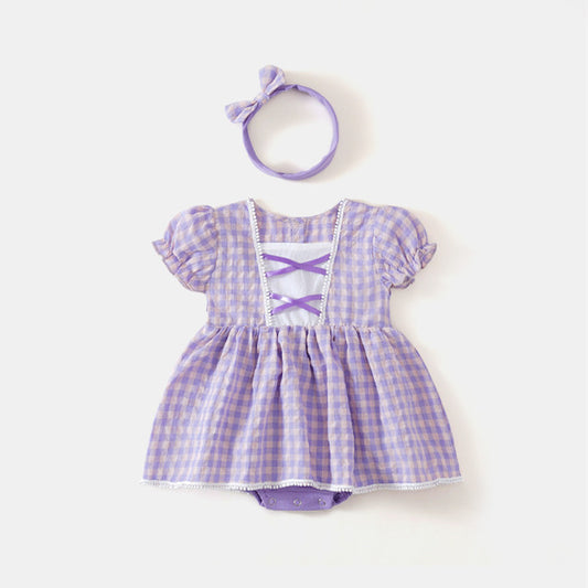 Cute Plaid Baby Princess Summer Dress