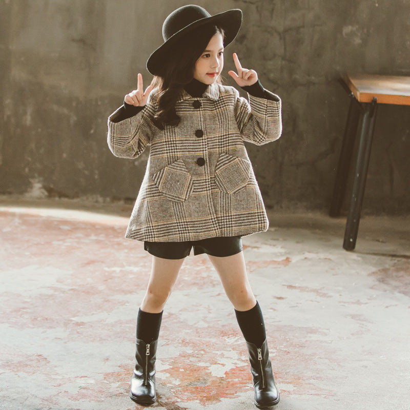 Children's houndstooth jacket