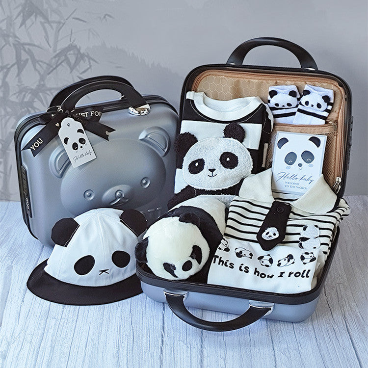 Paquete de regalo para bebé Panda Four Seasons Traje de ropa de algodón puro