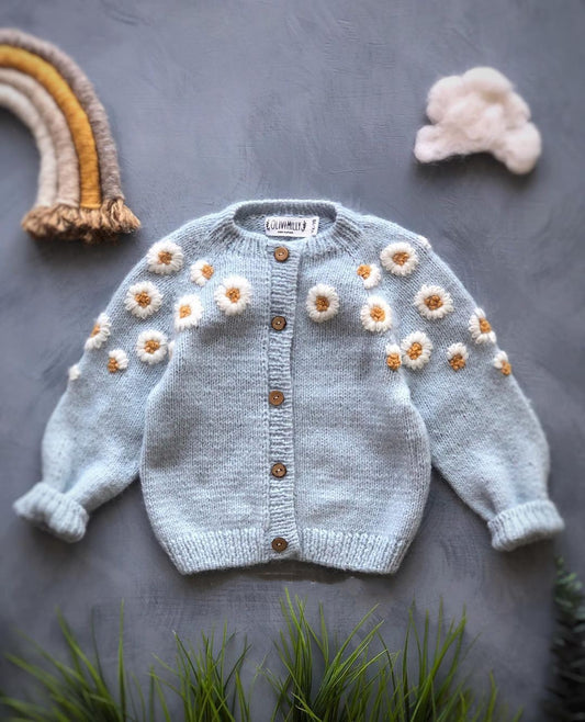 Pull Cardigan en Laine Pull Brodé Bébé Enfant