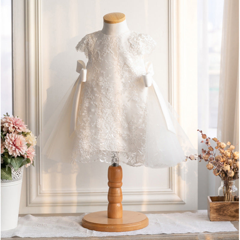 Robe en coton Performance en dentelle pour enfants