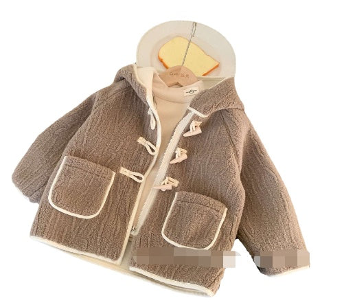 Manteau d'hiver pour enfants garçons et filles manteau de fourrure à rayures zébrées Trench polaire