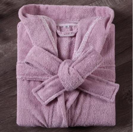 Children's Simple Solid Color Cotton Bathrobe