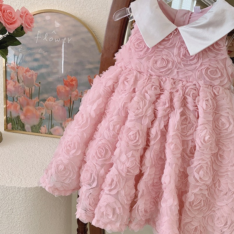 Children's Handmade Mesh Fashionable Princess Dress