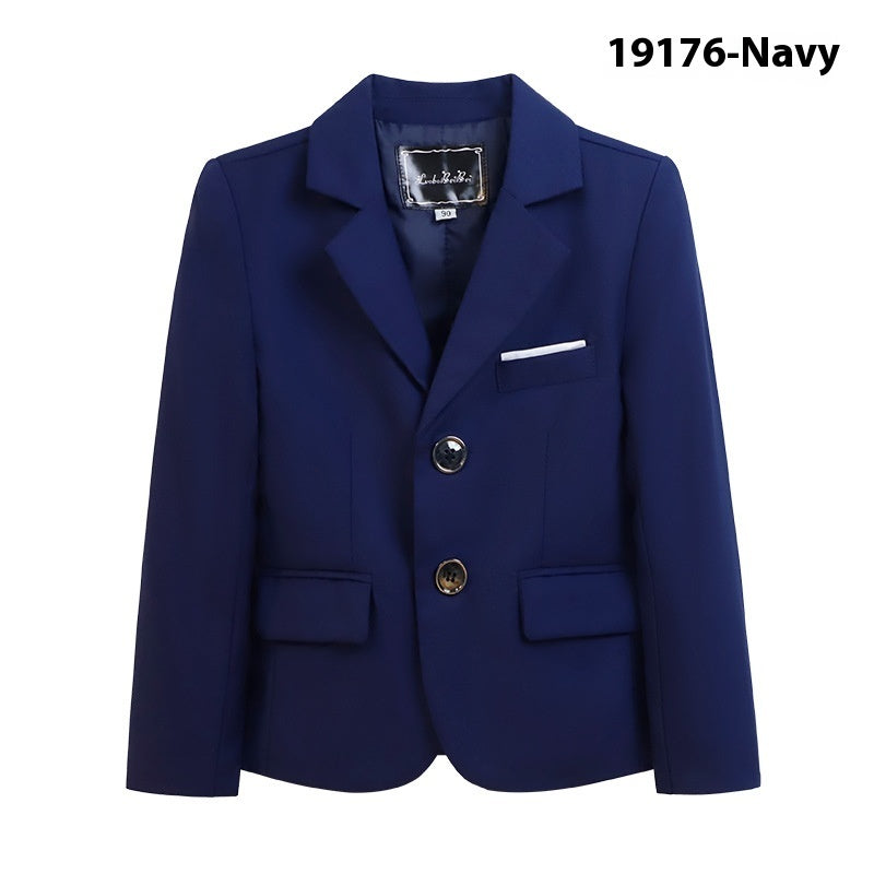 Boys' Suit Handsome Children's Single Suit Jacket Korean Style Solid Color