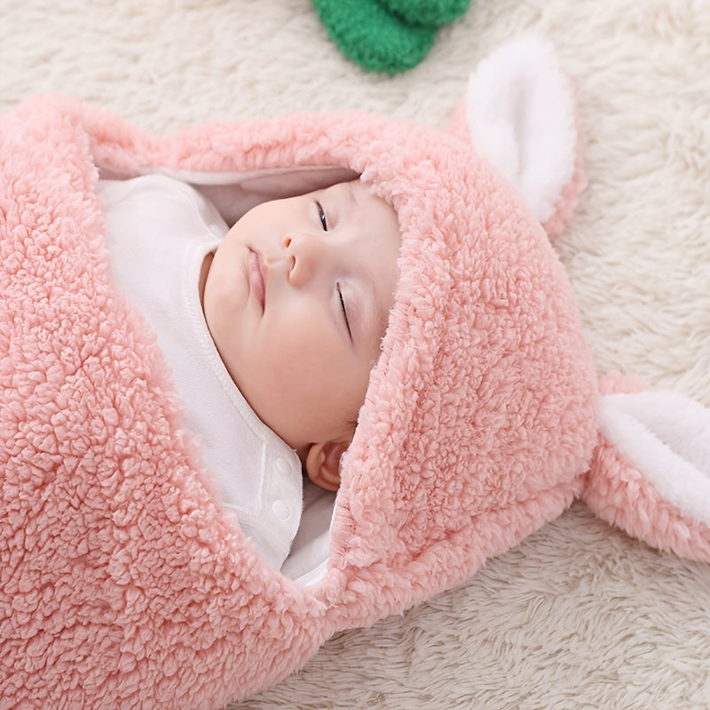 Saco de Dormir para Bebé Súper Suave, Manta para Recién Nacido de Lana Esponjosa, Mantas para Envolver, Envoltura para Bebés Unisex para Bebés Recién Nacidos, Niños, Niñas, con Función de Protección y Soporte para la Cabeza