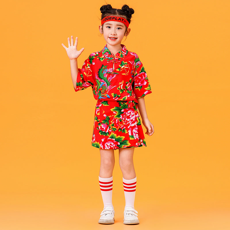 Ensemble quotidien de vêtements de performance pour enfants en pur coton