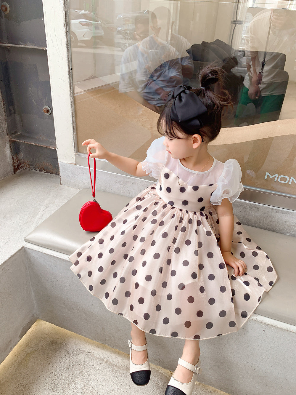 Children's Baby Polka Dot Bow Dress