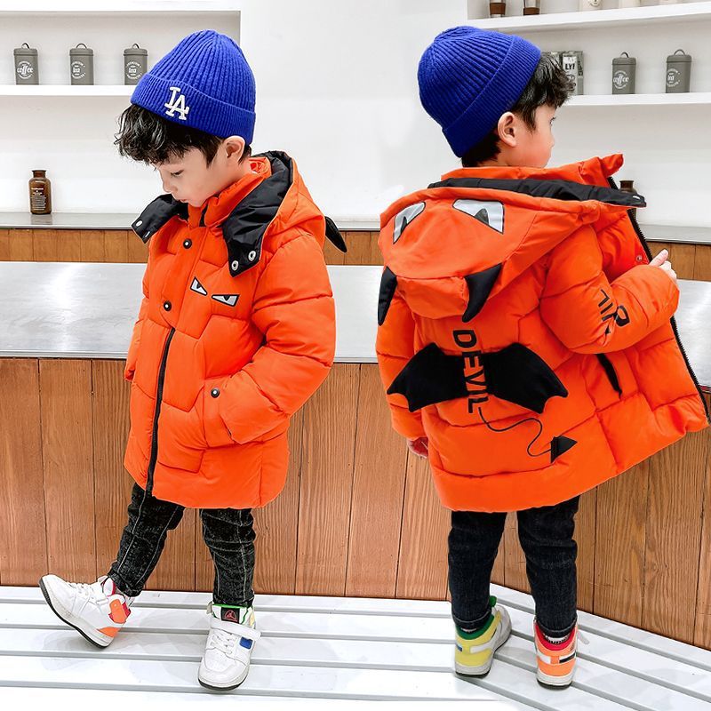 Boy Fashion Down Jacket Mid-length Coat