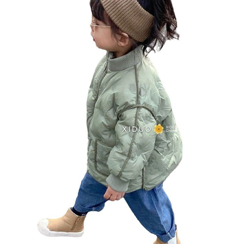 Children's Thickened Warm Child Winter Cotton Dress Coat