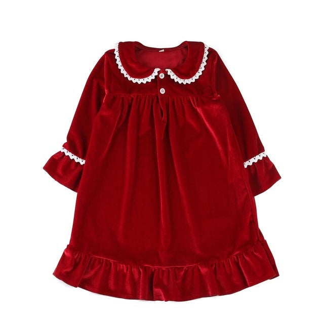 Christmas Classic Children's Clothing Soft Cotton Solid Color Cute Red