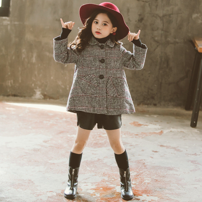 Children's houndstooth jacket