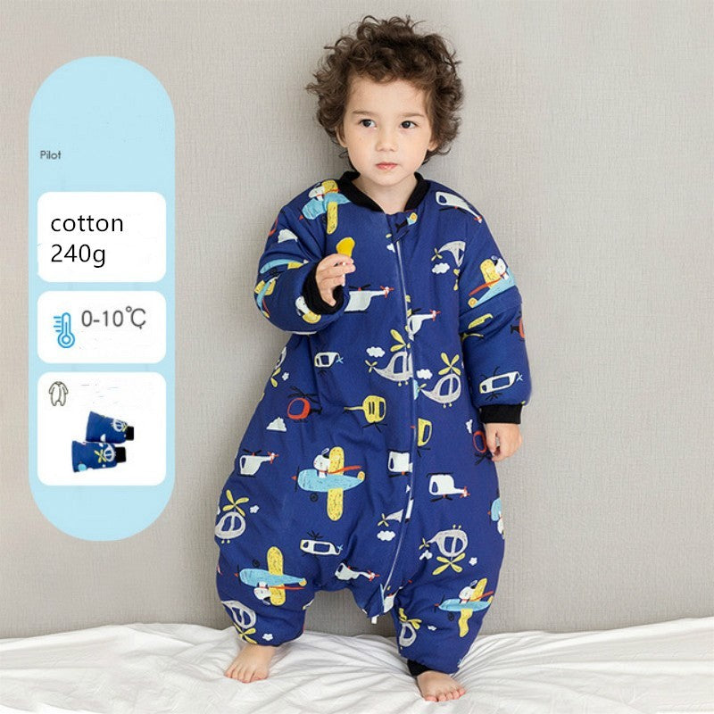 Baby autumn and winter one-piece pajamas