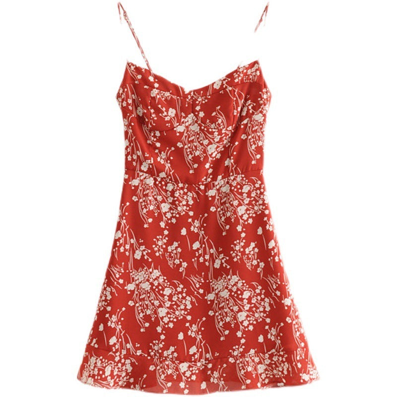 Vestido retro floral de moda para mujer