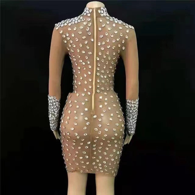 Robe de soirée cocktail sexy à paillettes de style européen et américain