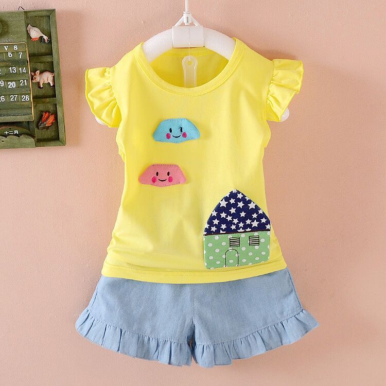 Summer new children's vest suit