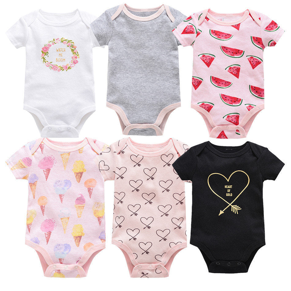 Combinaison bébé 6 pièces, nouveaux vêtements pour bébé à manches courtes