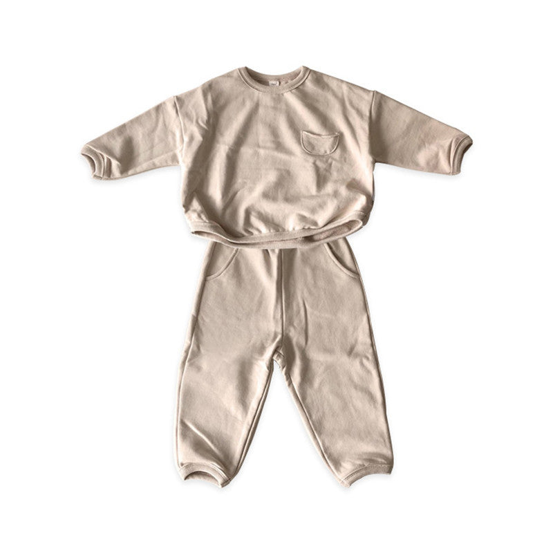 Costume pull en coton et lin de loisirs pour enfants