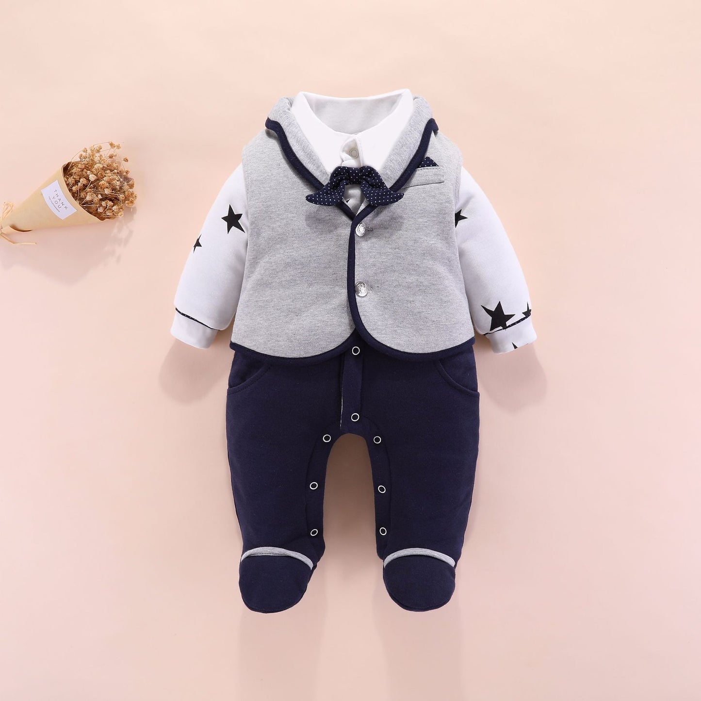 Baby boy gentleman romper