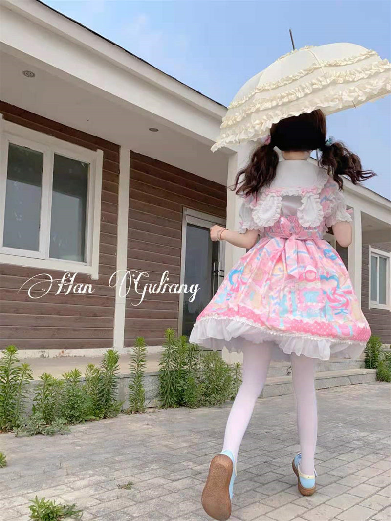 Lolita Candy House Cute Suspender Jsk Dress Summer