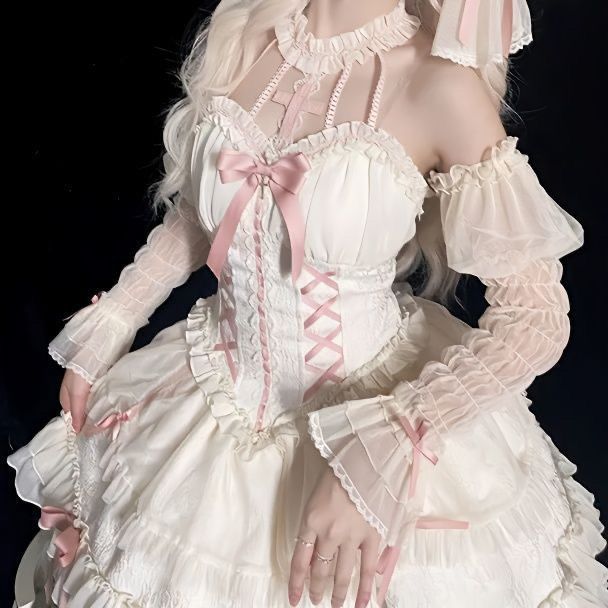 Robe licou lolita poupée gothique foncée