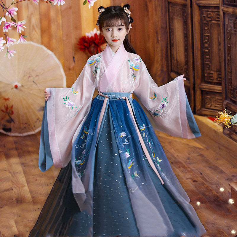 Long-sleeved light gauze children's dress