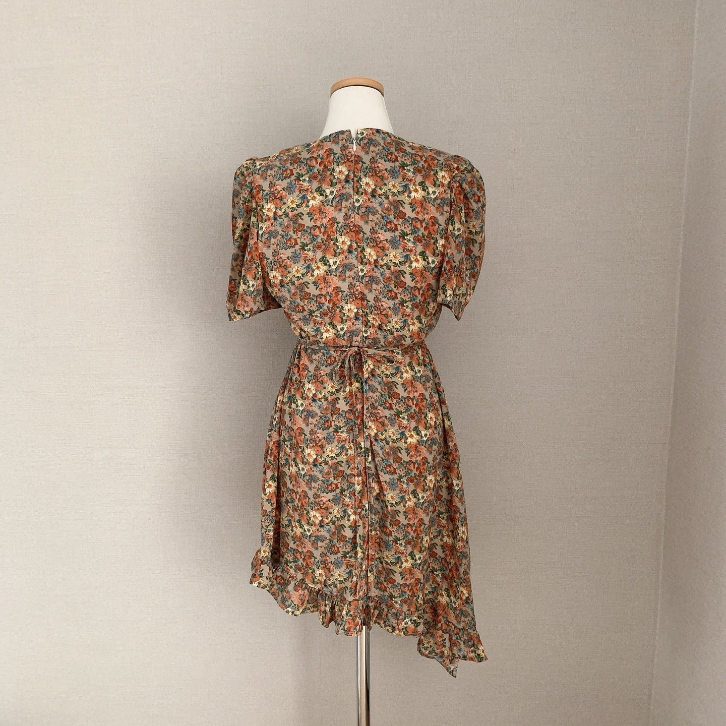 Robe florale à manches courtes Tempérament de la mode d'été