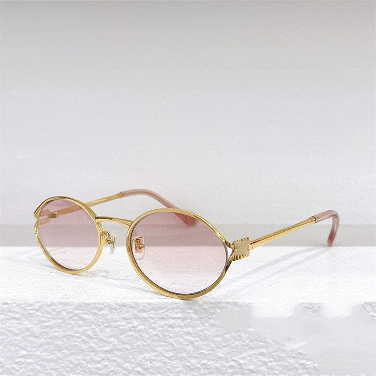 Personality Oval Sun Glasses Female