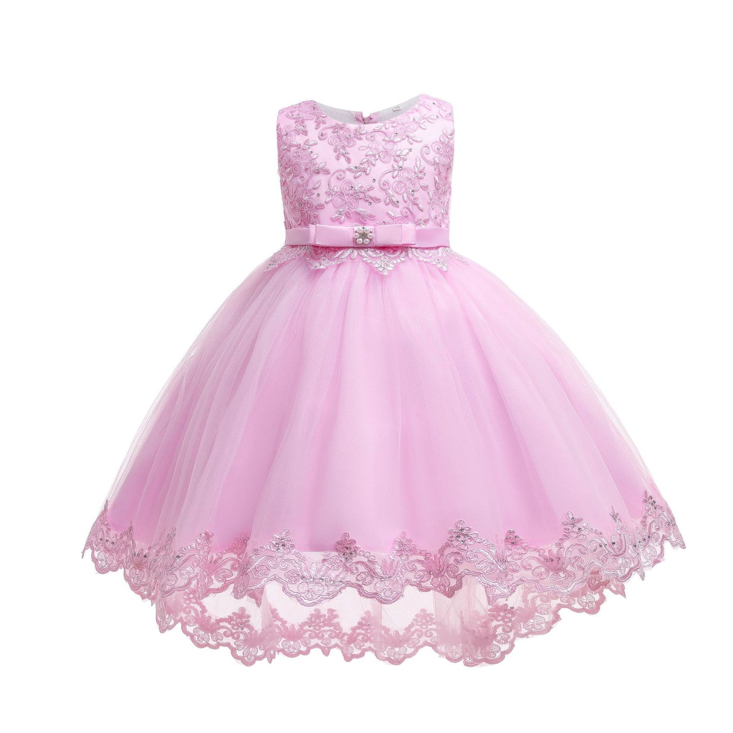 Girls Fashion Puffy Yarn Trailing Princess Dress