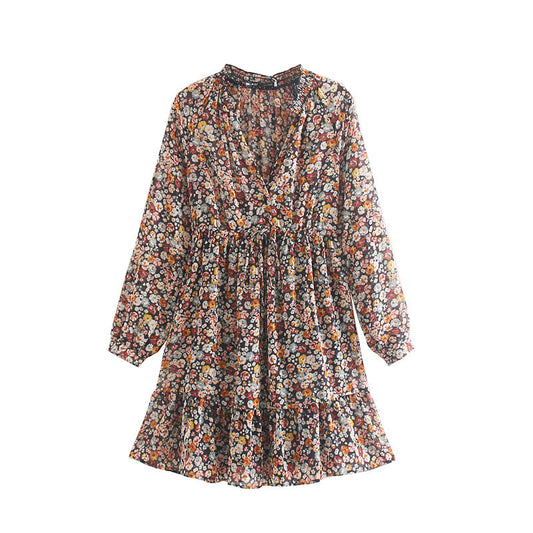 Robe à imprimé floral avec taille extensible