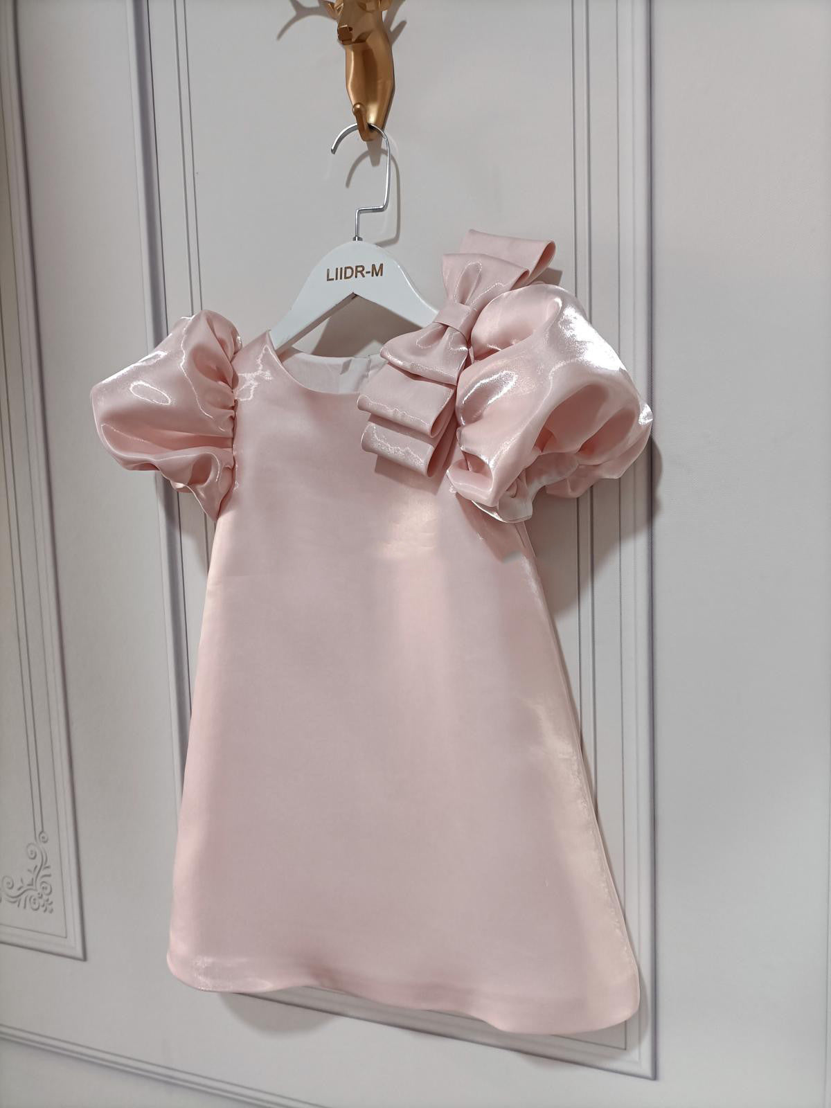 Girls' Fashionable Personality Bubble Sleeve Dress