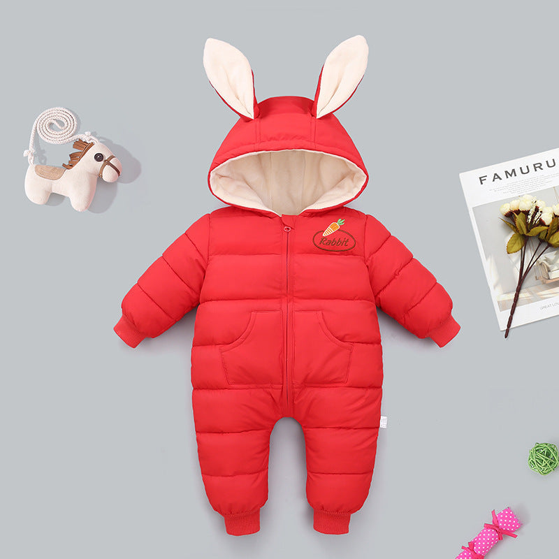 Children's heavy down cotton suit one piece suit