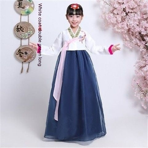 Ropa Fotografía Coreana Actuación de minorías para niños Traje de baile para niñas Hanbok