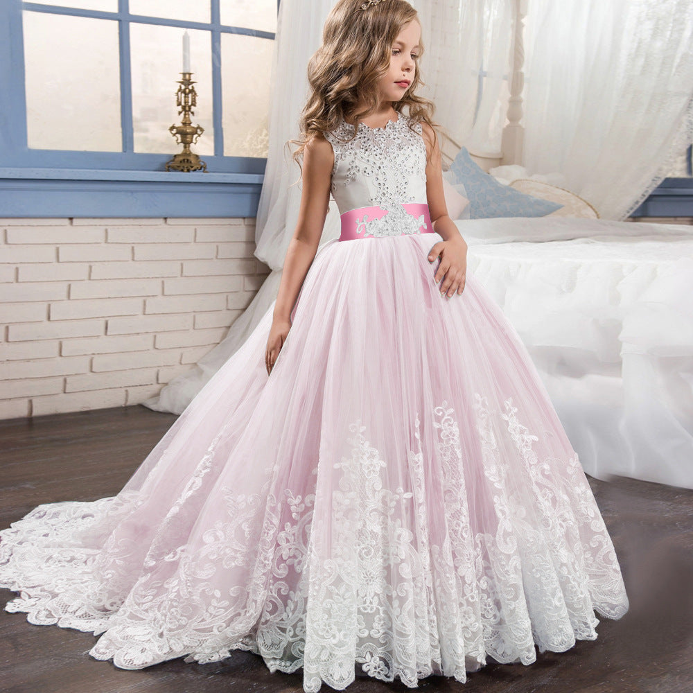 Robe de fille robe de mariée princesse enfants