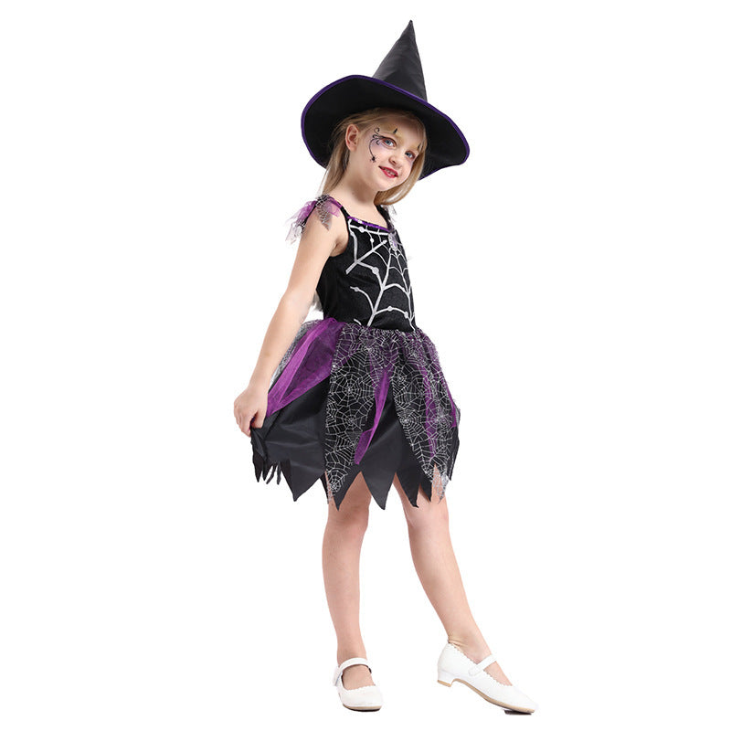 Costume de sorcière pour enfants d'Halloween