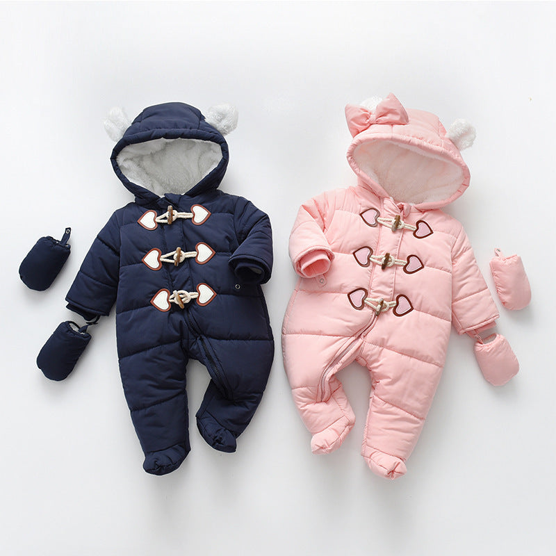 Baby Onesie Horn Buckle Hayi Baby Crawling Suit Clothes