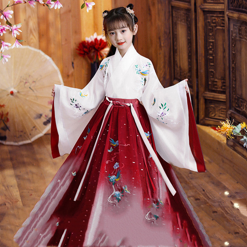 Long-sleeved light gauze children's dress