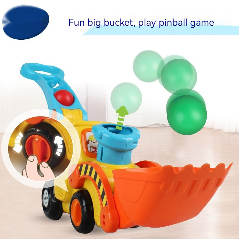 Bounce Ball Pusher Car Toddler And Baby Toddler Trolley Multi-function Game Forklift Toy