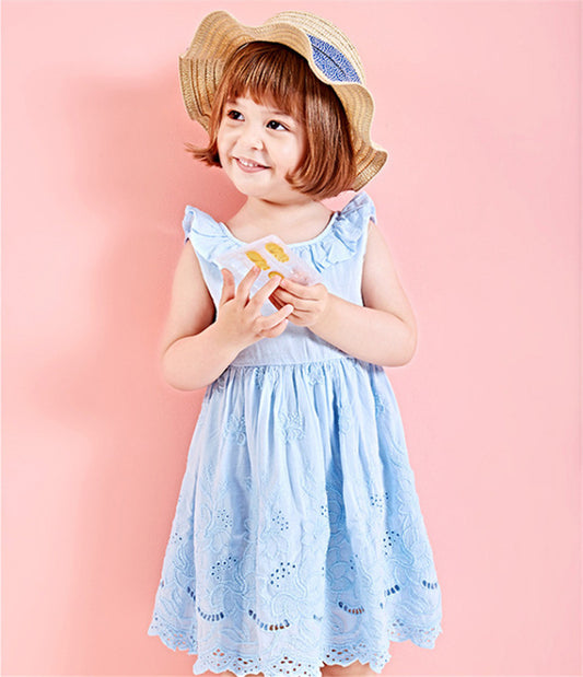 Hollow Embroidery Dress Baby Cute Vest Skirt