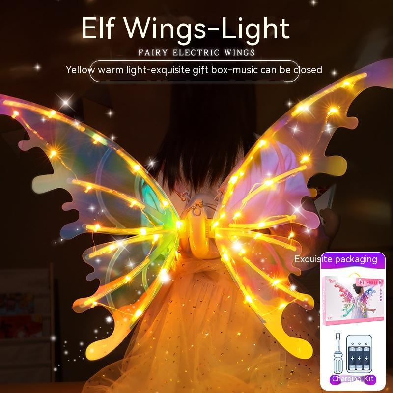 Ailes électriques de papillon électroluminescentes pour fille, jouets avec lumières