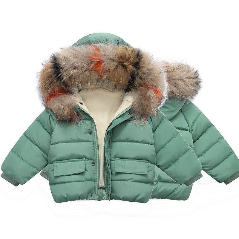 Manteau en coton rembourré main bébé fille 1 an