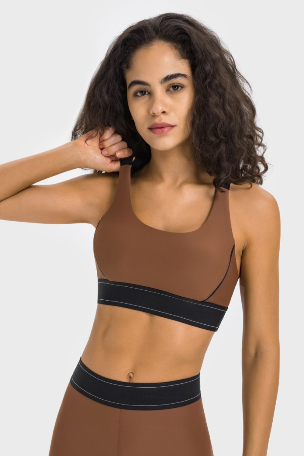 Soutien-gorge de sport contrasté