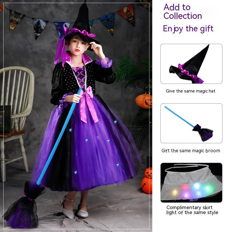 Robe lumineuse pour filles, costume de spectacle d'Halloween